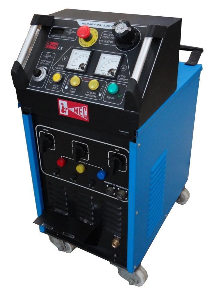 POWER SOURCE WITH INBUILD CONTROL PANEL; MODEL : P-600 The Power Supply is especially developed for arc spraying with integrated control and ergonomic operator console.