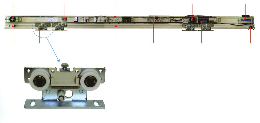Automatic Sliding Door Operator KYK DC-20 (Wall mount rail typed operator with system box) KYK DC-10 (Concealed typed) (Smooth Door Operator) KYK Hydraulic brake System