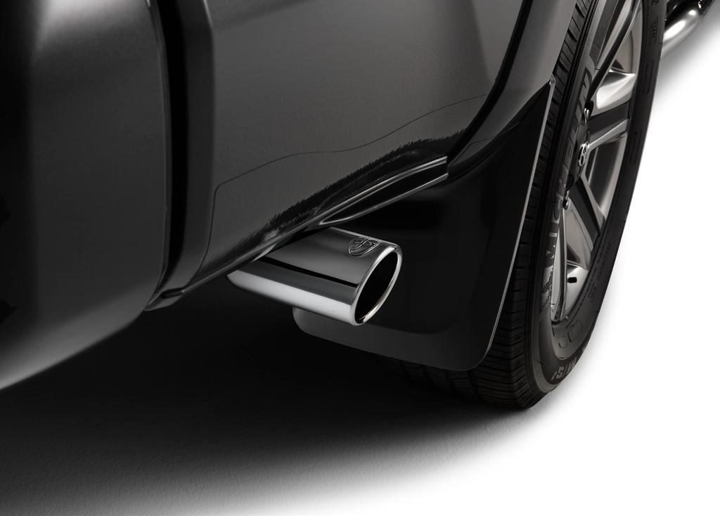 EXTERIOR 18 /20 Exhaust Tip Add to your Tacoma s bold style with these shiny exhaust tips.