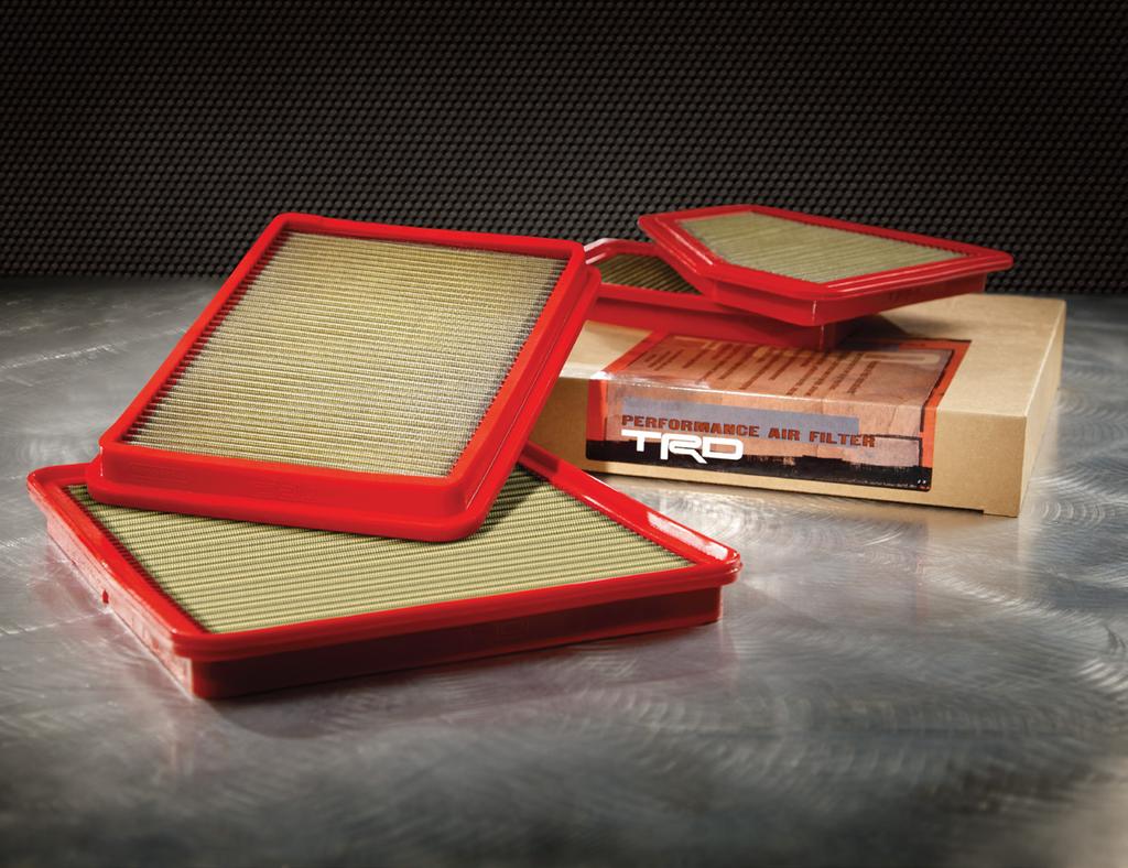 2 /10 TRD Performance Air Filters You multitask; make sure your parts do too. This TRD air filter helps protect and maintain the life of your engine with enhanced airflow.