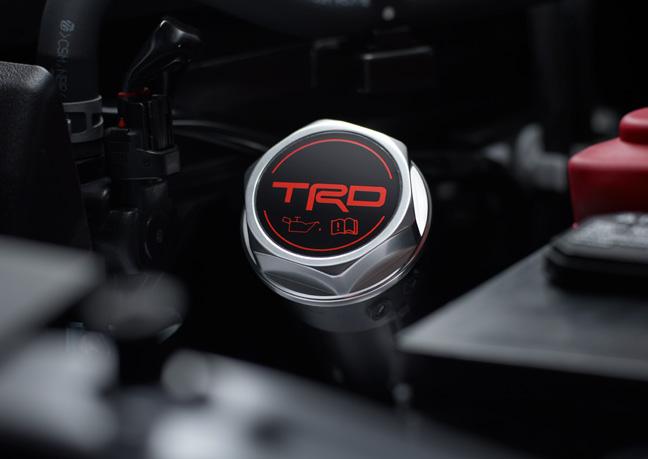 4 /10 TRD Oil Cap The legendary Toyota Racing Development logo is on display every time you pop the