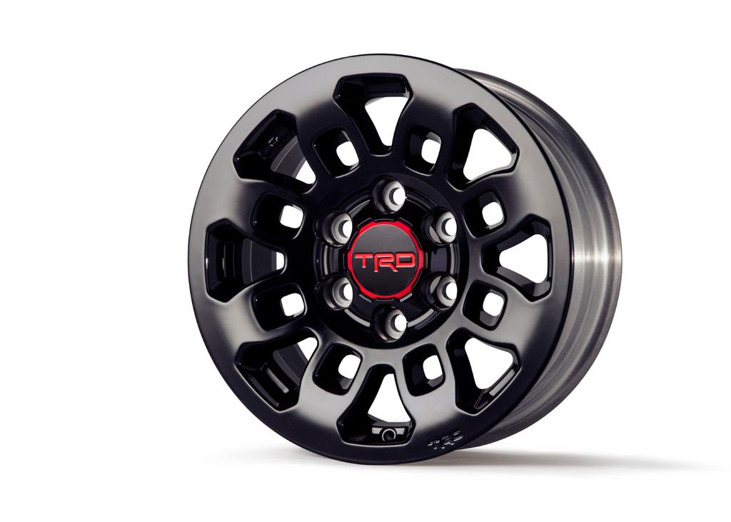 10/10 TRD Pro 16-In. Gloss Black Alloy Wheel Add some flash and give your Tacoma a custom look by outfitting it with the Gloss Black TRD Pro alloy wheels.