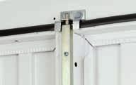 1 2 Centre style on side-hinged doors helps prevent forced entry to the locking system.