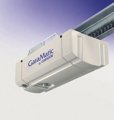 GaraMatic 20 GaraMatic 10 50% faster than other operators Half-open function for ventilation Adjustable soft start and soft stop Automatic safety reversal Adjustable integral halogen light