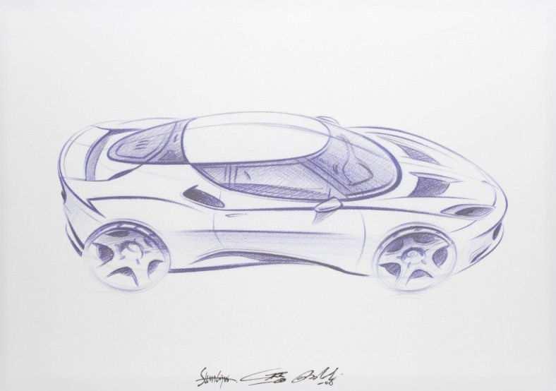 To celebrate the arrival of the unique new Lotus Evora, Lotus has commissioned 50 limited edition canvases of an original Lotus Evora design sketch - each signed by the Evora Design Team.