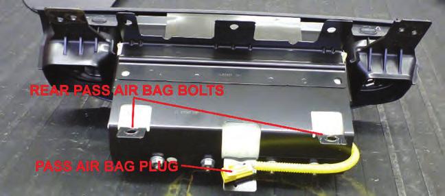 Disconnect the driver s side air bag module which is the yellow electrical connector just below the steering column shown in the picture below. 17.