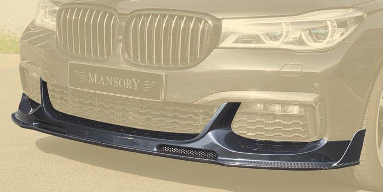 THE ADD ON PARTS FOR YOUR BMW 7 SERIES Front lip with side flaps - carbon lip visible carbon fibre