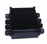 JUNCTION BOX Junction box Description Junction box Low cover - In/Outlets: 8 x Mx1,5 Cable glands 099 866 700 9.0000.