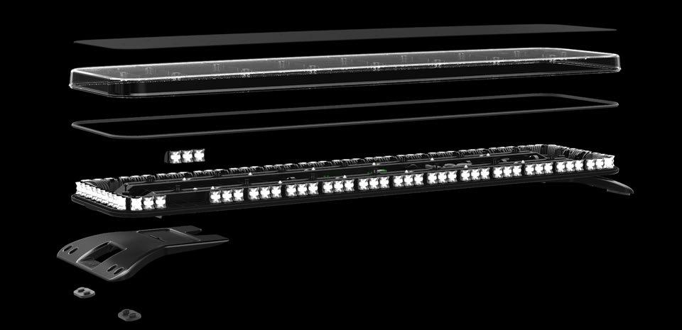 MOUNTING OPTIONS: 49" LIGHTBAR Modern one piece design Dual mode The most popular option, the lightbar feet are fully adjustable and can fit nearly any roof style.