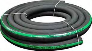 MATERIAL HANDLING HOSE THUNDERBLAST Sandblast Hose 2/4 Ply Abrasives Designed for for use in all abrasive blast applications, suitable for all commonly used blasting media Black Static Conductive