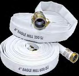 WATER HOSE Eagle Mill Hose Water Discharge Designed for medium to heavy-duty discharge service. SBR 100% Polyester -25 F to 185 F Packaging: Colors: 50 ft. and 100 ft.