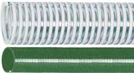 WATER HOSE Eagle Green/Clear PVC Water Suction Hose Water S&D Designed for: Agricultural liquid fertilizer Air seeder lines Drain lines Irrigation lines Mining applications (MSHA Approved) Pumps,