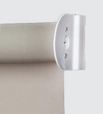 Fabric is locked into groove in barrel, and features white Tear aluminium bottom bar as standard.