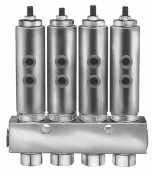 May be combined in a circuit of injectors SL-42, SL-43 and SL-44. Specifications: Series SL-41 Output Operating Pressure Min. Max. Min. Max. Typical Vent.008 cu. in..131 cc.080 cu. in. 1.