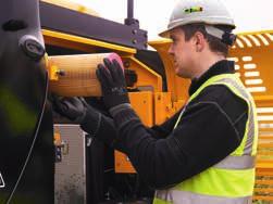 B 2 JCB s Plexus Oil Filter System extends oil life to 5000hrs by constantly filtering hydraulic fluid down to 2 microns, reducing risk of