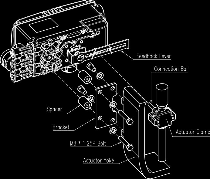 3.3.1.1 Safety Proper bracket must be made in order to adapt the positioner on the actuator yoke.