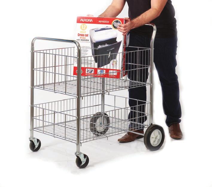 Chrome Plated Wire Tray Trolley Hygienic - Easy to clean Removable centre shelf for bulky loads