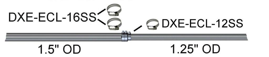 5" OD element. Position the element clamps over the slits and tighten as shown below. 12.