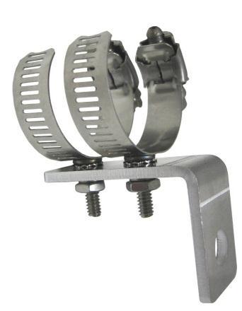 1. Locate the two 1-1/4" studded element clamps, the Top Hat "L" Bracket, two #10 stainless