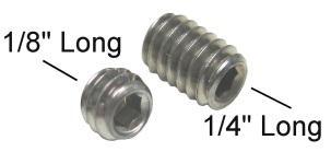 Locate the six smaller Allen screws (1/8" long) and install them loosely in the smooth hub as shown below.