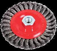 553324 FULL CABLE TWIST KNOT WHEELS These general purpose brushes are designed to offer great performance at an outstanding price Made with high quality carbon steel wire for long life Ideal for