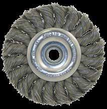 550310 FULL CABLE TWIST KNOT WHEELS UNTHREADED Super High Performance (for Die Grinders, End Grinders and Bench Grinders) These high performance brushes are made