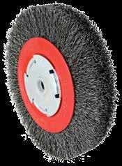 purpose cleanup, paint and rust removal, and light deburring on flat and curved surfaces All 6", 7" and 8" wire wheels come with a 2" arbor hole bushed from 1/2" to 5/8" sizes to fit all brands of