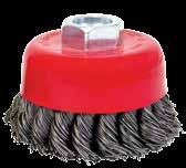 for heavy duty brushing applications * 554207: Exclusive larger diameter knot twisted brush for