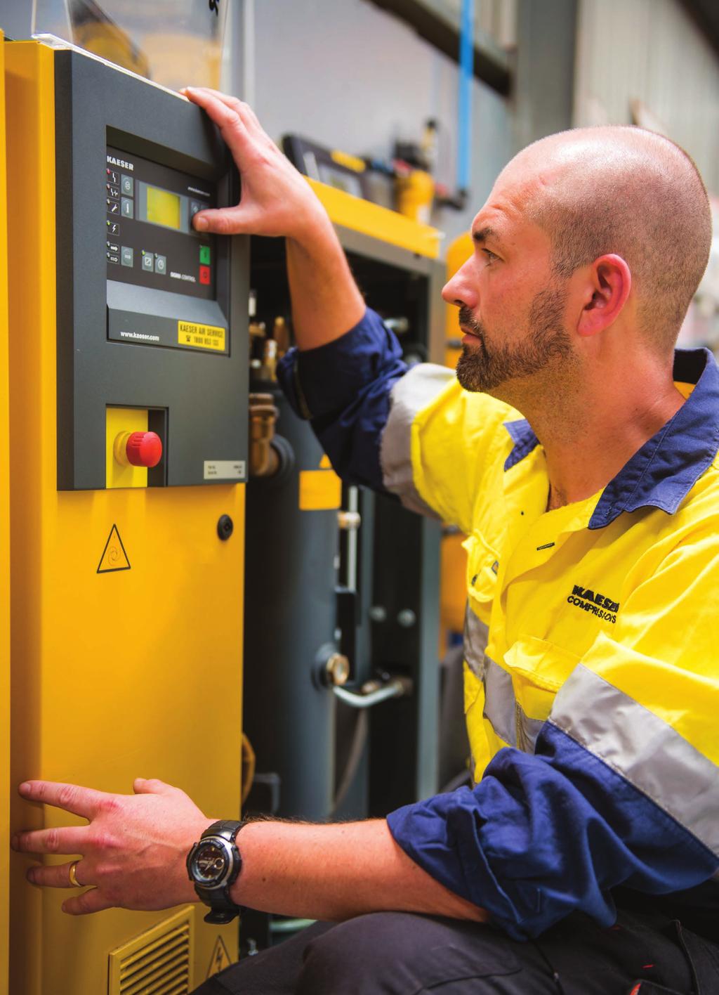 KAESER AIR SERVICE Premium service plays a key role in ensuring that your compressed air system operates at its peak performance at all times and provides maximum production reliability.