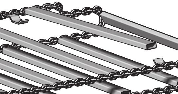 Service & Maintenance DRAG CHAIN REPLACING A DRAG CHAIN SLAT 1. Occasionally check the Drag Chain for any bent or damaged slats. It is important to straighten or replace any damaged slats immediately.