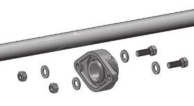 246736 - Driveline Shaft, 1-3/4 x 135 (2) 246582 - Driveline Shaft, 1-3/4 x 45 (1) Driveline, CV/ Slider Shaft IMPORTANT: When attaching driveline onto shaft, tighten cut-out