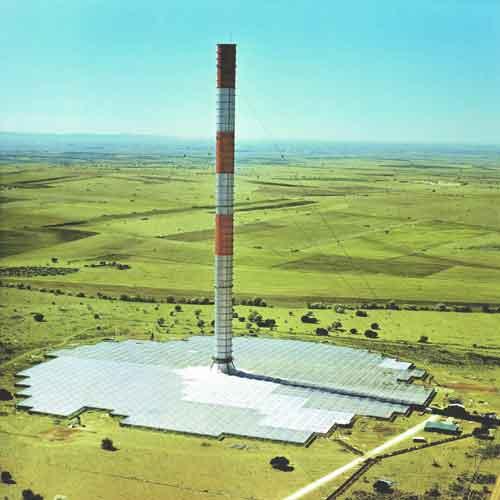 A view of the Manzanares Solar Chimney Power Plant The collected operational data were in accordance with the theoretical results Prof.