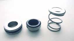 5.1 PUMP SEAL REPLACEMENT A. The pump seal is a carbon/ceramic shaft seal assembly including a stationary member, rotating member and tension spring (figure 5.1A). Rotating Member Tension Spring B.