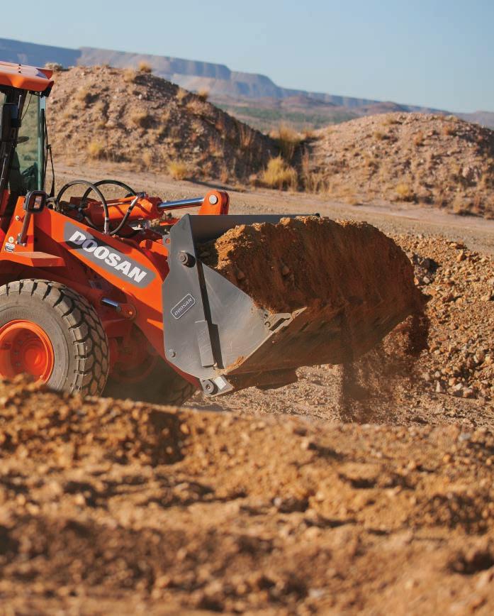 In your Doosan wheel loader cabin, even the most brutal workday looks better.