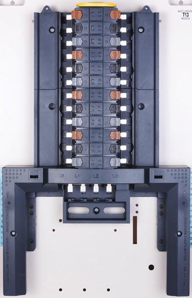assemblies - for switchboard mounting supplied with earths and neutral, phase coloured Isobar switch disconnectors SEA9BN4E SEA9BN6E SEA9BN8E SEA9BN2E SEA9BN6E SEA9BN8E SEA9BN24E Pan assembly 4 way