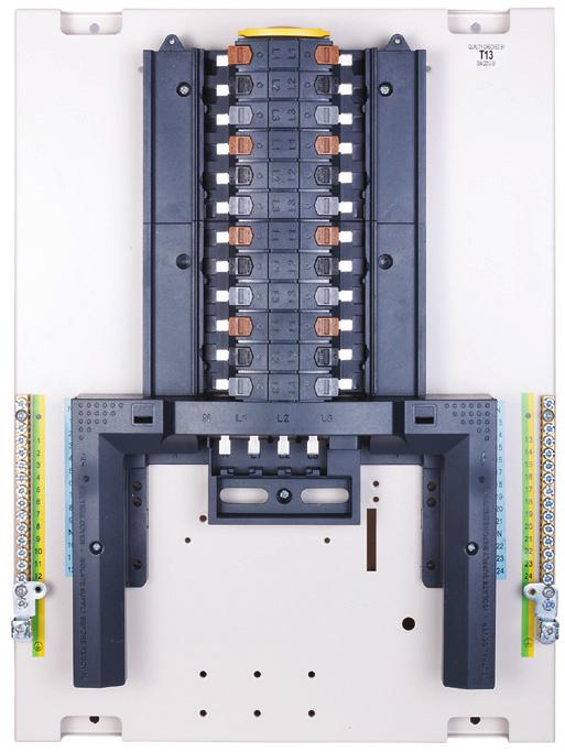 8 way TP+ earth and neutral Pan assembly 24 way TP+ earth and neutral Pan assemblies - for switchboard mounting supplied with earths and neutral, black Isobar switch disconnectors SEA9BN4PEV