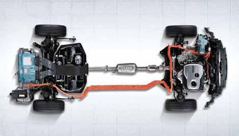 The gasoline engine delivers the primary charge energy for the car s lithium-ion polymer batteries, while the regenerative braking system also assists by capturing kinetic energy during braking