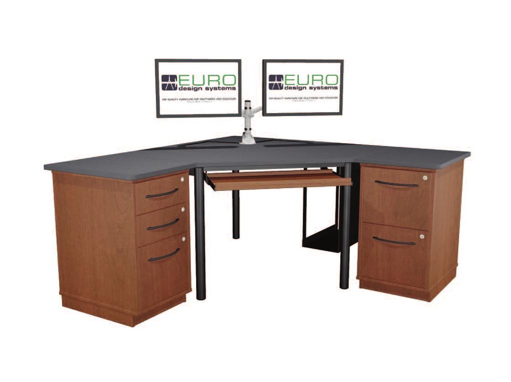 e u r o d e s i g n s y s t e m s. c o m CSCU2448 with optional Ellipta dual monitor holder, keyboard tray and pedestals CORNER UNIT CORNER UNIT COMPUTER STATIONS: constructed with 2 (16 ga.