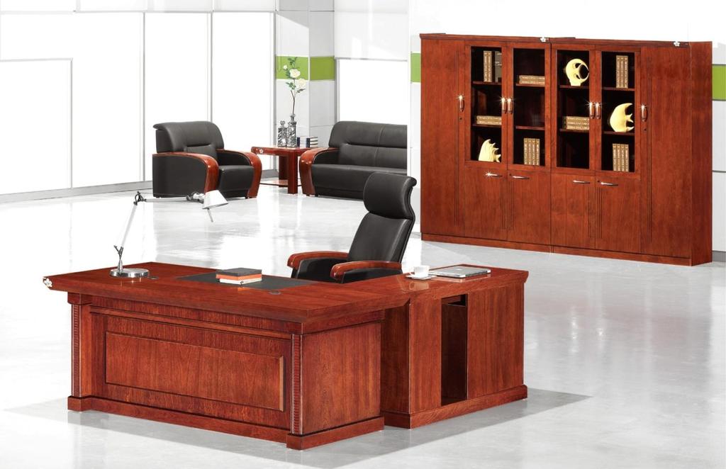 LUXURY EXECUTIVE DESK SUITE Color: Mahogany Commercial Quality Guaranteed SOLID MDF AND FINISH WITH HIGH GLOSS TIMBER VENEER WITH A UNBELIEVABLE PRICE Style and quality will come to life in your home