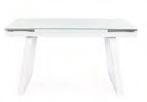 / NEW ARLEY GLASS TABLE ESSENCE EXTENDIBLE TABLE 140-200X80, powder coated steel frame