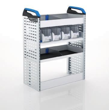 with 4 S-BOXXes 1 shelf tray with mat and dividers 3 drawers with mats and dividers W x D x H: approx. 762 x 382 x 916 mm Weight: approx.