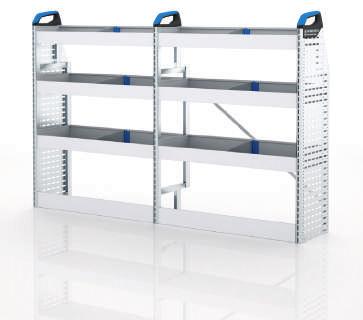 W RIGHT SIDE (DRIVERS SIDE) TPSOS 1 TPSOS 2 TPSOS 3 6 shelf trays with mats and dividers 2 base plinths 4 shelf trays with mats and dividers 1 shelf with 4 S-BOXXes and 1