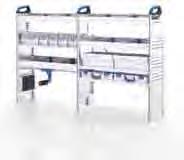 shelf with 2 M-BOXXes with handles 1 shelf with 4 S-BOXXes and 1 shelf with 4 S-BOXXes and 1 shelf with mats and dividers 2 T-BOXXes on gide rails 2 drawers with mats and dividers