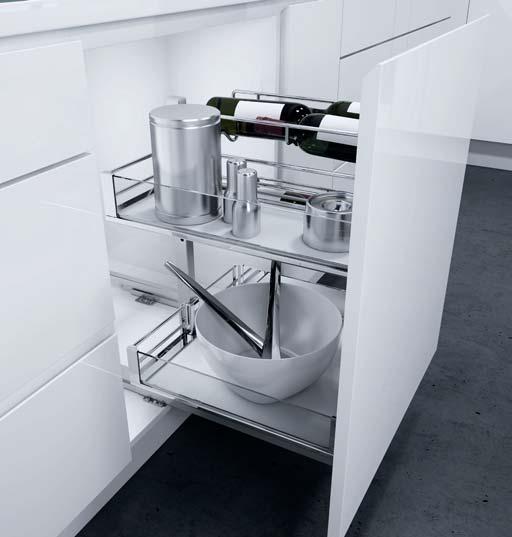 Kitchen fittings and accessories Base liner front pull-out basket Cabinet dimensions