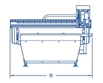 6 MPM) Drive System X and Y Axes: Rack and Pinion Drive System Z Axis: Lead Screw Standard Work Surface: Aluminum T-Plate Extrusion Size Chart (Inches) Size Chart