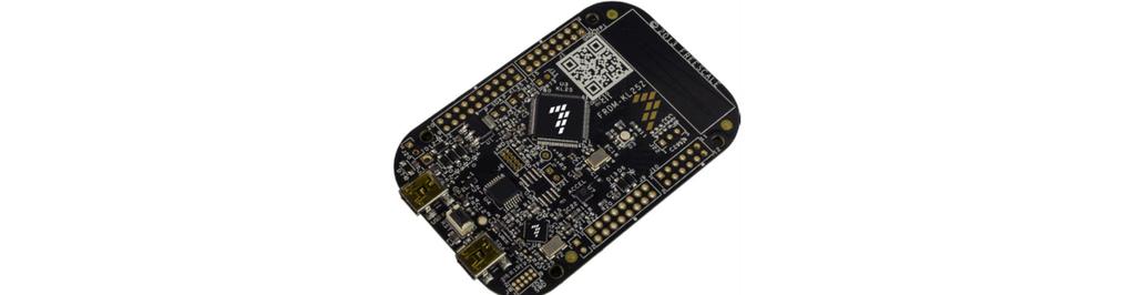 -M0+ core. A Freescale MMA8451Q low-power, three-axis accelerometer is interfaced through an I2C bus and two GPIO signals.