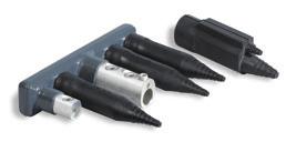 Aluminum Flood-Seal TM Twin-Screw Mechanical Connectors UH 750 Series Versatile for direct burial or above-ground pedestals Field tested in more than 10 million applications Wide-range cable outlets