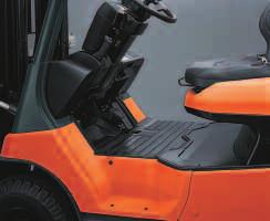 Expanded Leg Space Designed to provide plenty of space to enhance the operator s freedom of movement and reduce