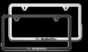 SOA342L152 (Stainless Steel) SOA342L153 (Matte Black) License Plate Frame (Subaru) Frame displays the Subaru logo in a UV resistant polyurethane and comes in a stainless steel finish.
