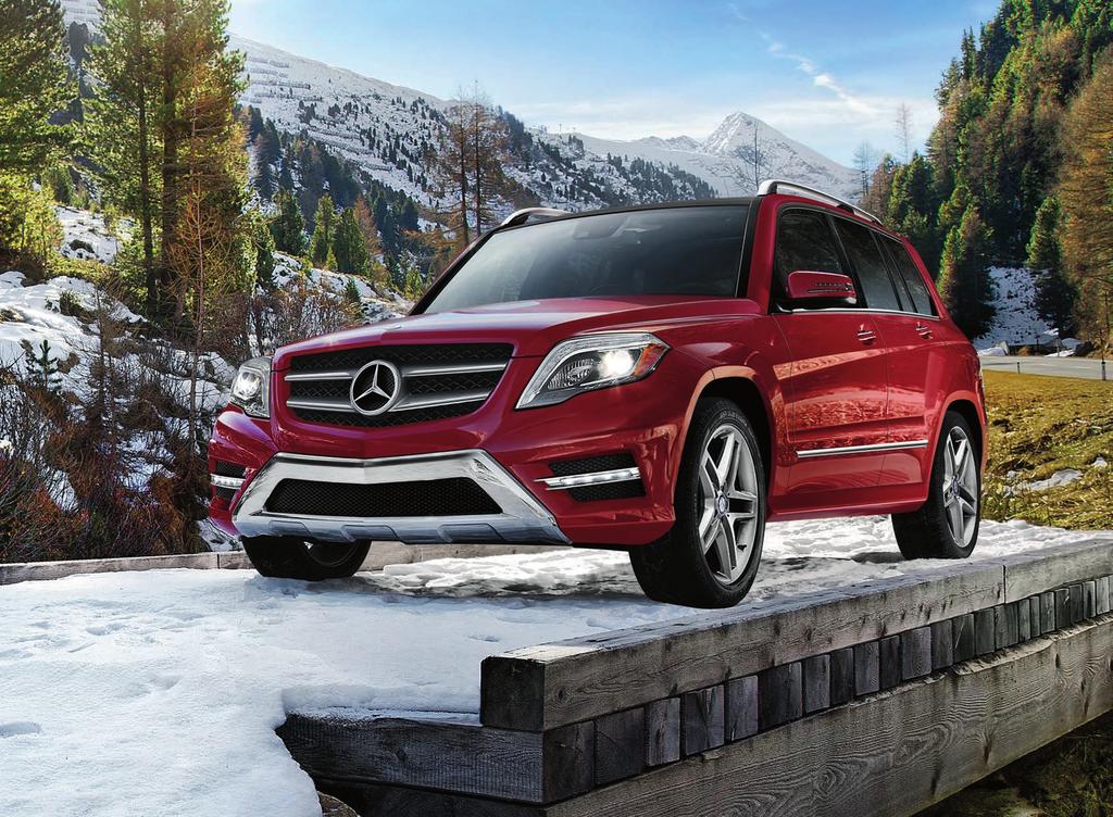 GLK 350 shown with Mars Red paint, and optional KEYLESS GO, PARKTRONIC,